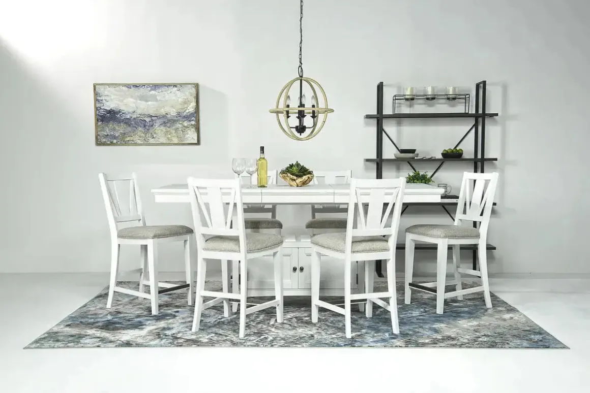 Bay Creek Counter Height Stool In Graphite, V-Back