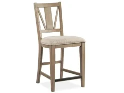 Bay Creek Counter Height Stool In Graphite, V-Back