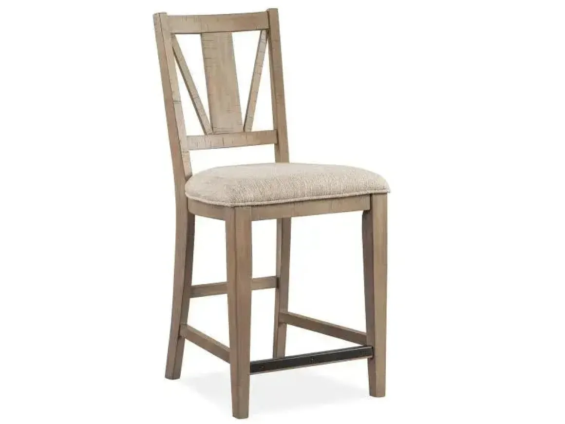 Bay Creek Counter Height Stool In Graphite, V-Back