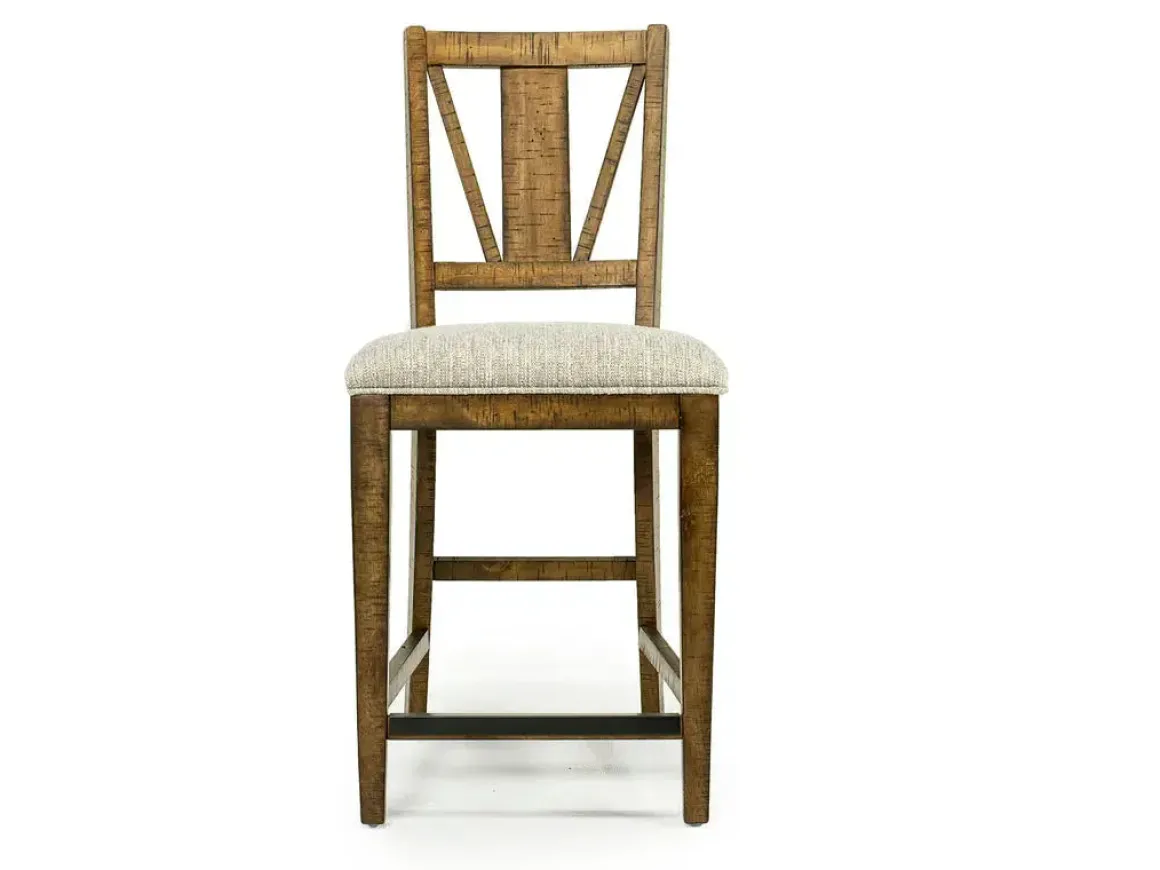 Bay Creek Counter Height Stool In Graphite, V-Back