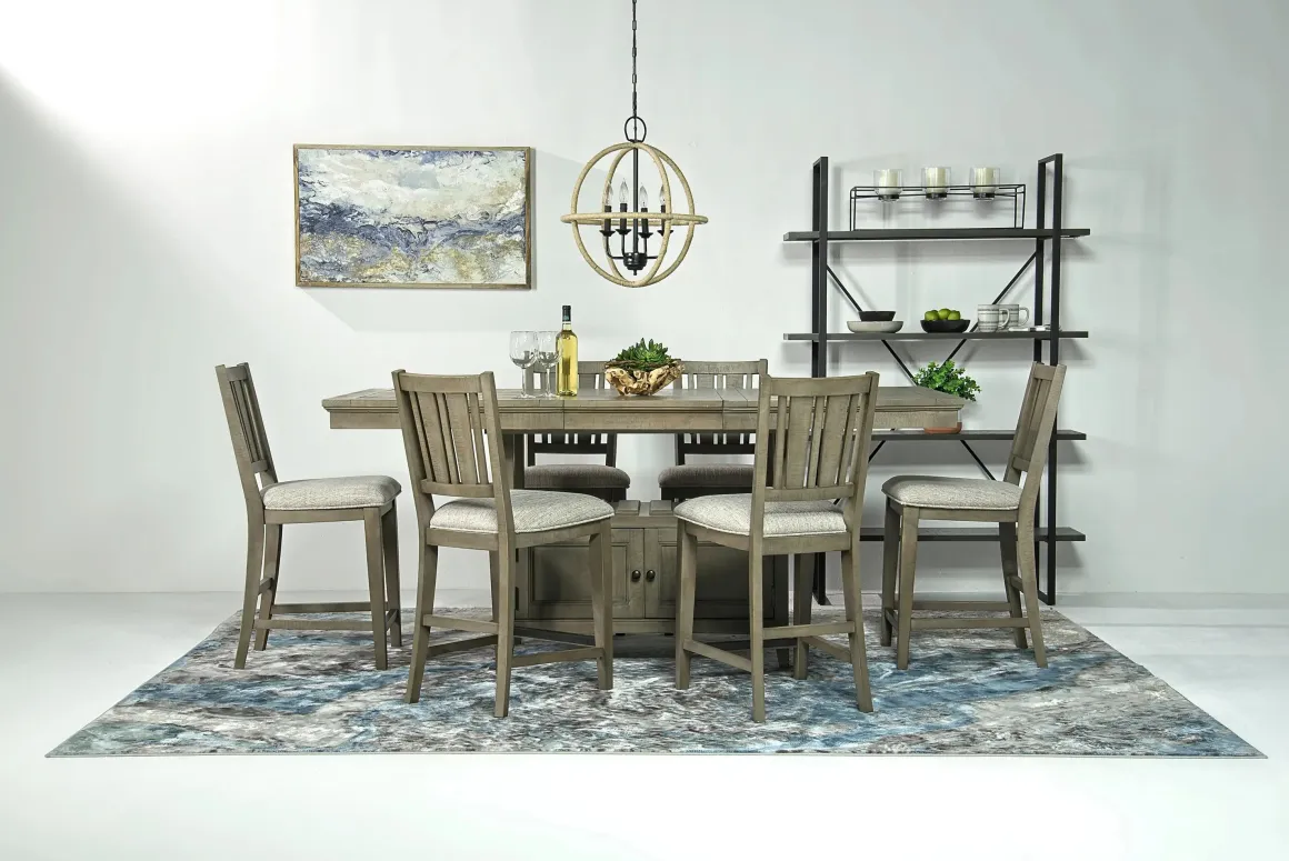 Bay Creek Counter Height Stool In Graphite, V-Back