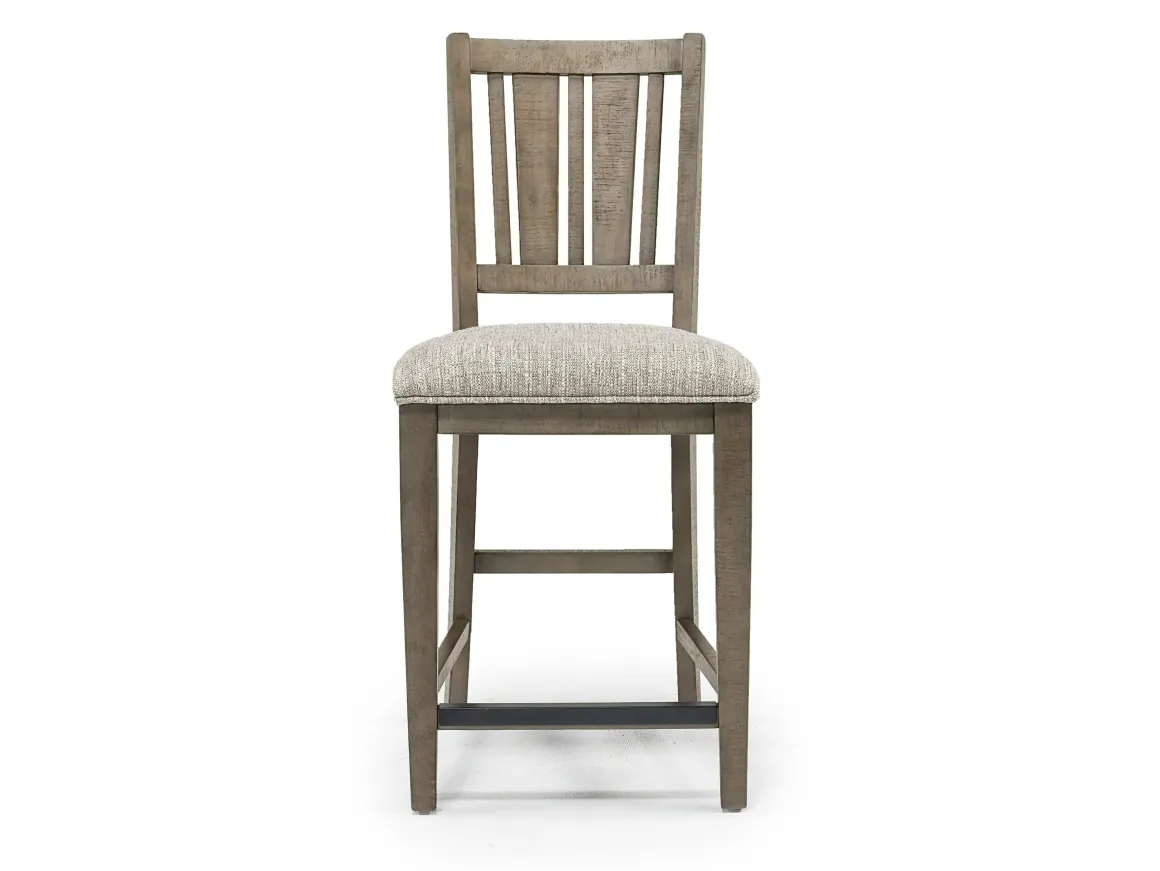 Bay Creek Counter Height Stool In Graphite, V-Back