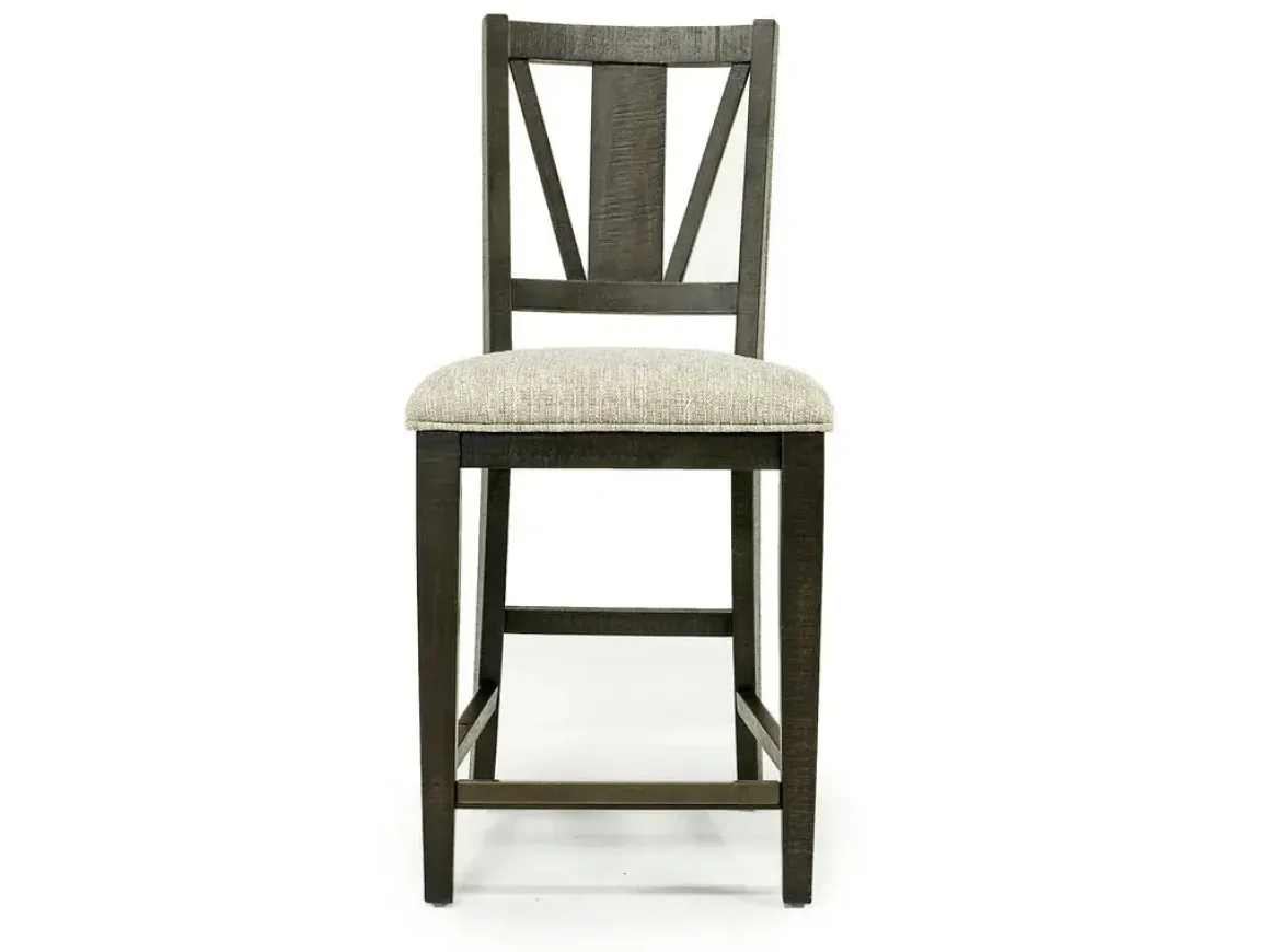 Bay Creek Counter Height Stool In Graphite, V-Back