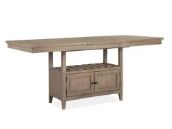 Bay Creek Counter Height Extendable Dining Table In Light Gray