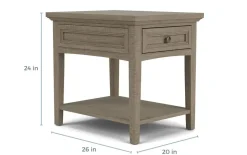 Bay Creek End Table In Graphite, Rectangle