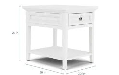 Bay Creek End Table In Graphite, Rectangle