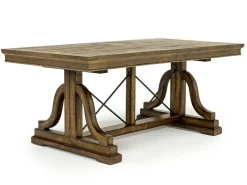 Bay Creek Extendable Dining Table & 4 Upholstered V-Back Chairs In Toasted Nutmeg