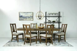 Bay Creek Extendable Dining Table & 6 V-Back Chairs In Toasted Nutmeg