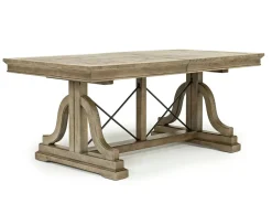 Bay Creek Extendable Dining Table & 6 V-Back Chairs In Toasted Nutmeg