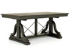 Bay Creek Extendable Dining Table & 6 V-Back Chairs In Toasted Nutmeg