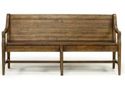 Bay Creek Extendable Dining Table, 4 V-Back Chairs & High Back Bench In Graphite