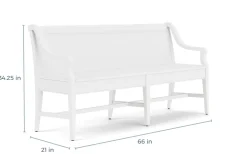 Bay Creek Extendable Dining Table, 4 V-Back Chairs & High Back Bench In Graphite