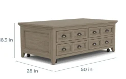 Bay Creek Lift Top Coffee Table In Nutmeg