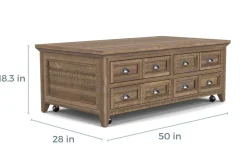 Bay Creek Lift Top Coffee Table In Nutmeg