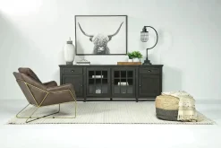 Bay Creek Media Console In Nutmeg W/ Usb Charger, 70 Inch