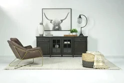 Bay Creek Media Console In Nutmeg W/ Usb Charger, 70 Inch