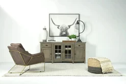 Bay Creek Media Console In Nutmeg W/ Usb Charger, 70 Inch