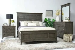Bay Creek Panel Bed In Light Gray, Queen
