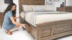 Bay Creek Panel Bed In Light Gray, Queen