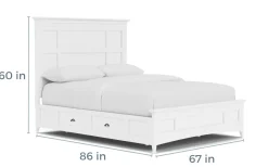 Bay Creek Panel Bed In Light Gray, Queen