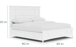 Bay Creek Panel Bed In Light Gray, Queen