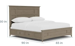 Bay Creek Panel Bed In Light Gray, Queen
