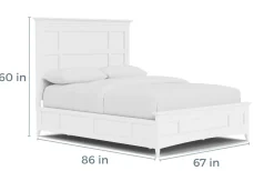 Bay Creek Panel Bed In Light Gray, Queen