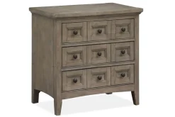 Bay Creek Panel Bed W/ Storage, Dresser, Mirror & Nightstand In Nutmeg, Queen