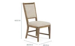 Bay Creek Side Chair In Light Gray, V-Back