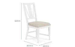 Bay Creek Side Chair In Light Gray, V-Back