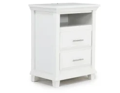 Bella Bookshelf Nightstand In White