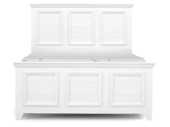 Bella Panel Bed, Dresser, Mirror & Nightstand In White, Twin