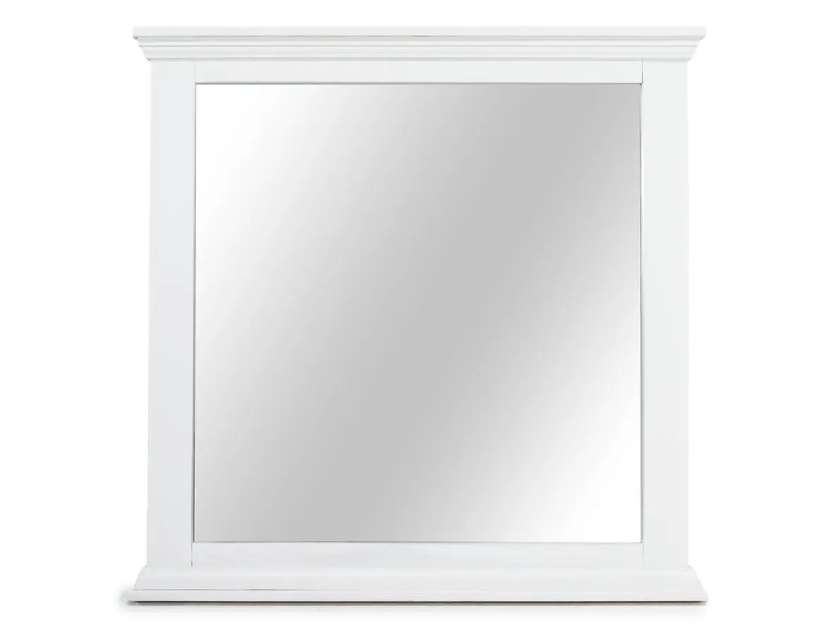 Bella Panel Bed, Dresser, Mirror & Nightstand In White, Twin