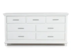 Bella Panel Bed, Dresser, Mirror & Nightstand In White, Twin