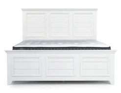 Bella Panel Bed In White, Twin