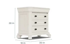 Bellamy 4 Drawer Nightstand In Charcoal