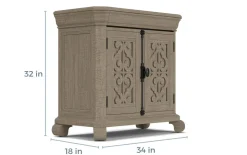 Bellamy 4 Drawer Nightstand In Charcoal