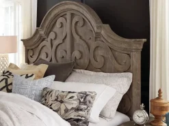 Bellamy Arch Panel Bed In Charcoal, Eastern King