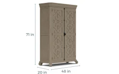 Bellamy Armoire In Charcoal