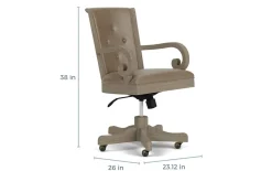 Bellamy Desk Chair In White