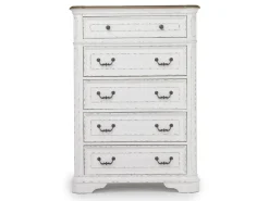 Bellevue Chest In Antique White & Walnut