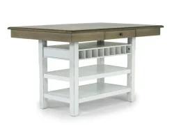 Bellevue Counter Height Dining Table & 6 Stools In Antique White