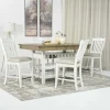 Bellevue Counter Height Dining Table & 4 Stools In Antique White