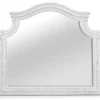 Bellevue Mirror In Antique White/ Walnut