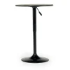 Bentley Adjustable Height Round Pub Table In Black, Swivel
