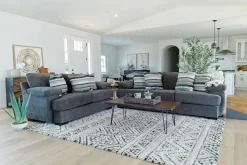 Bermuda Large Sofa & Loveseat In Victory Sterling, Down