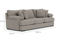 Bermuda Large Sofa, Down - Custom Order