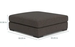 Bermuda Oversized Ottoman In Telly Linen