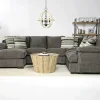 Bermuda Tux Loveseat Chaise Sectional, Left Facing, Down - Custom Order