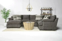 Bermuda Tux Loveseat Chaise Sectional, Left Facing, Down - Custom Order